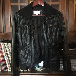 Xhilaration Black Faux Leather Jacket